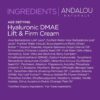 Andalou Naturals Hyaluronic Dmae Lift Firm Skin Cream, Face Moisturizer with Anti Aging Antioxidants, Hydrating, Helps Reduce Fine Lines and Wrinkles, 1.7 Ounce