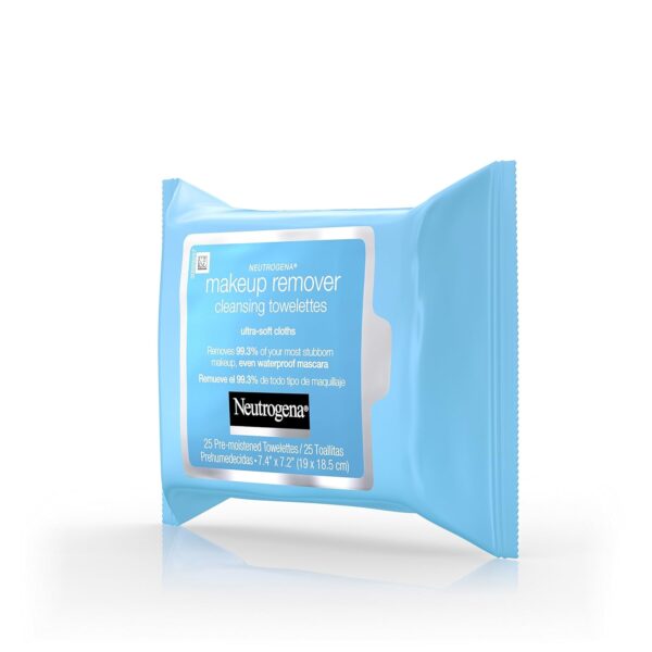 Neutrogena Makeup Remover Wipes, Daily Facial Cleanser Towelettes, Gently Cleanse and Remove Oil & Makeup, Alcohol-Free Makeup Wipes, 25 ct, 6 Pack