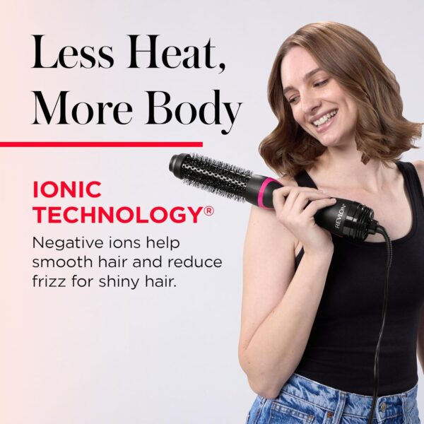 REVLON One-Step Hair Dryer and Styler - Root Booster Round Brush for Styling, Dryer Brush for Fast and Easy Salon-Quality Blowout, More Shine and Less Frizz (1-1/2 in)