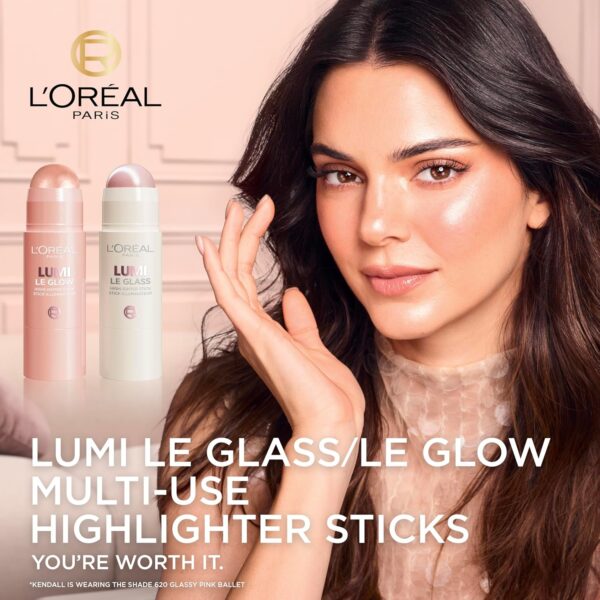 L'Oreal Paris True Match Lumi Le Glow Highlighter Stick, Luminous, Satin, Glowy Highlighter for Face and Body, 630 Crème Chic, 0.25 Oz