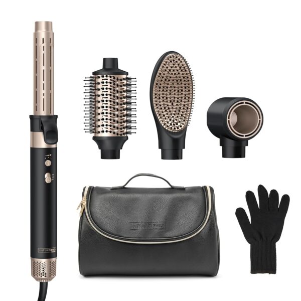 INFINITIPRO by CONAIR DigitalAIRE Multi Hair Styler, Air Styling System for Curls, Waves, Blowouts & Volume, 4 Attachments to Personalize Your Look Plus Storage Bag, Black - Amazon Exclusive