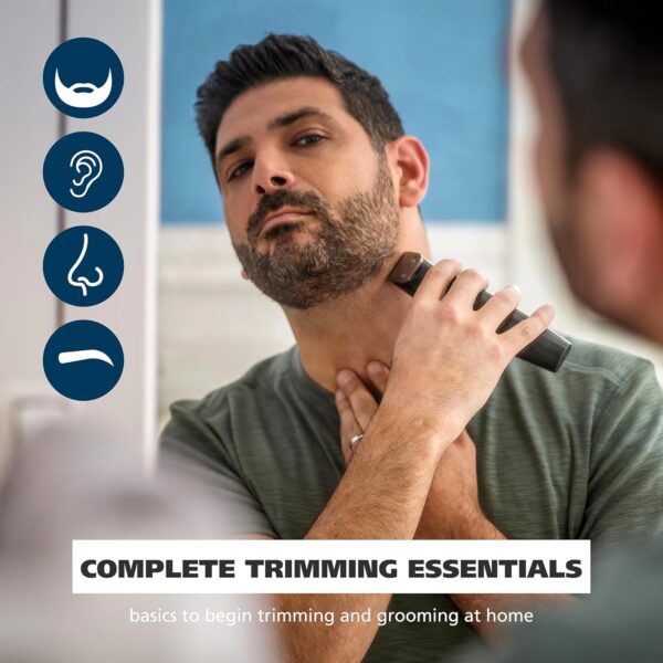 Wahl All-in-One Cordless Rechargeable Electric Ear/Nose, Detail, and Beard Trimmer for Men – Mustache, Ear & Nose Hair, and Light Detail Grooming - Model 9685-200