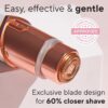 Finishing Touch Flawless Facial Hair Remover for Women, Rose Gold Electric Face Razor with LED Light, Recyclable Packaging