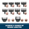 Wahl USA Stainless Steel Lithium Ion 2.0+ Beard Trimmer for Men - Electric Shaver & Nose Ear Trimmer - Rechargeable All in One Men's Grooming Kit - Model 9864SS