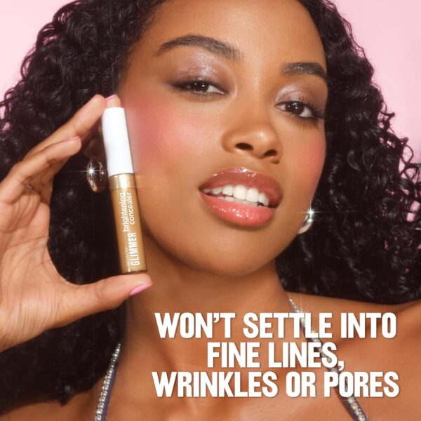 Revlon Glimmer Brightening Concealer, Liquid Under Eye Makeup, Made with Caffeine, Vitamin C, & Stevioside, 165, 0.3 fl oz