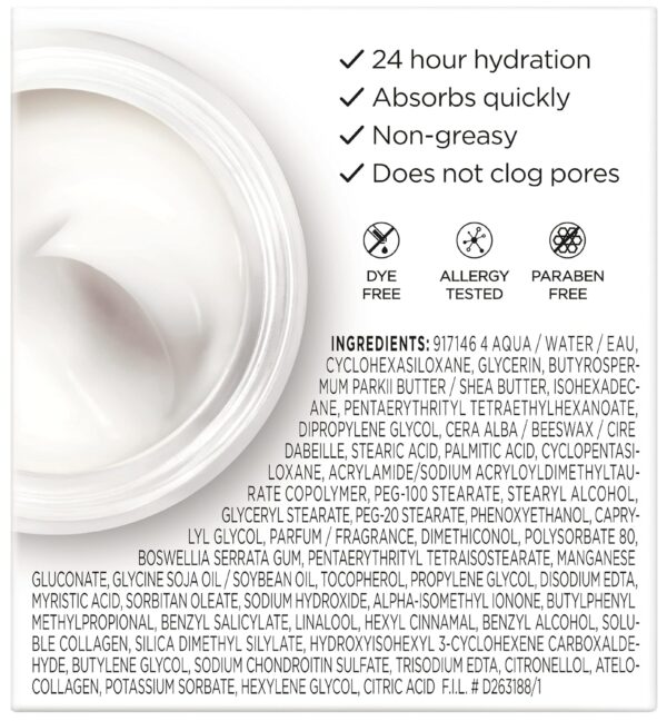 L’Oreal Paris Collagen Daily Face Moisturizer, Reduce Wrinkles, Face Cream 1.7 oz