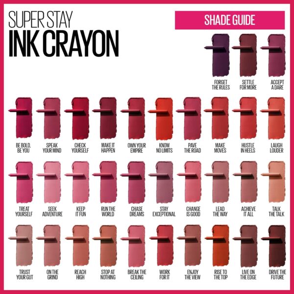 Maybelline New York Maybelline Super Stay Ink Crayon Matte Longwear Lipstick Makeup, Check Yourself, 0.04 Ounce ., 125 Check Yourself, 0.04 ounces (Pack of 2)