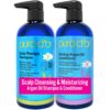 PURA D'OR Scalp Therapy Shampoo & Conditioner Set (16oz x 2) Dry, Itchy Scalp-Hydrates & Nourishes Hair w/Tea Tree, Peppermint, Argan Oil & Biotin, All Hair Type, Men Women (Packaging Varies)