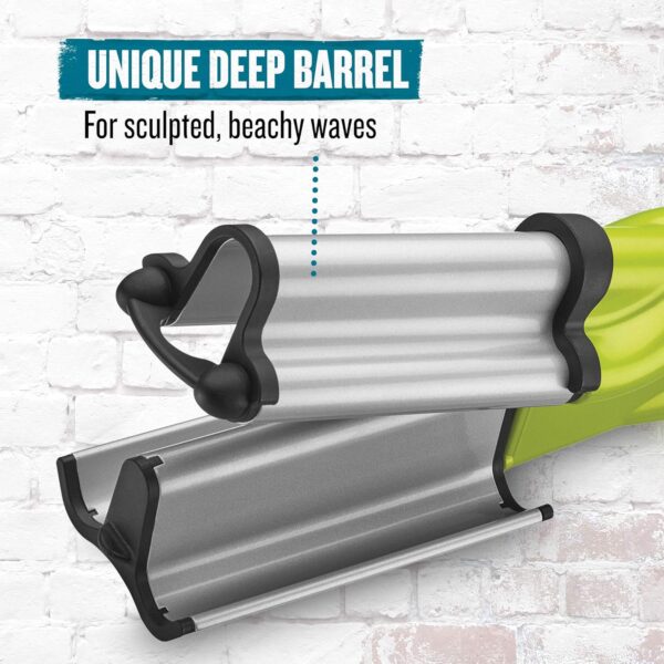 Bed Head Wave Artist Deep Waver | Combat Frizz, Get Long Lasting Results, & Add Massive Shine for Beachy Waves | With Tourmaline Ceramic Technology (Green)