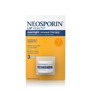 Neosporin Lip Health Overnight Healthy Lips Renewal Therapy Petrolatum Lip Protectant, 0.27 Ounce (Pack of 1)