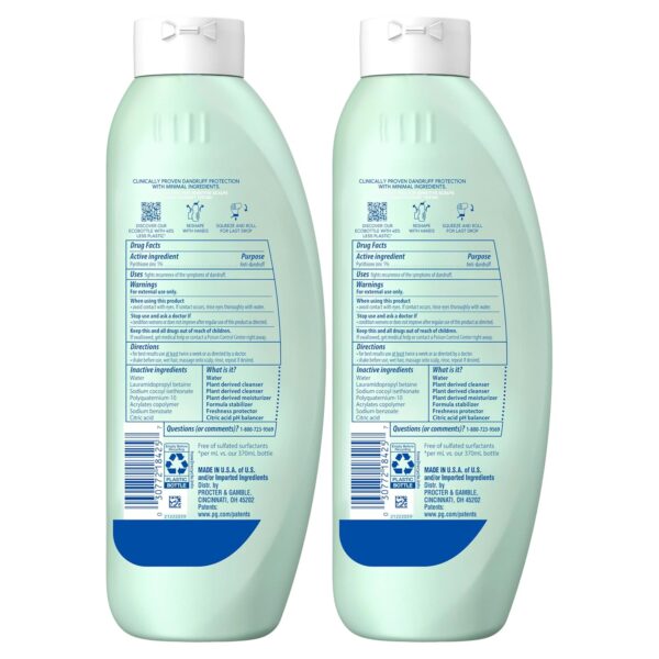 Head & Shoulders BARE Dandruff Shampoo Twin Pack, Fragrance-Free, Sensitive Scalp Care, Sulfate-Free, Silicone-Free, Dye-Free, Eco-Friendly Bottles, Safe for All Hair Types, 13.5 Fl Oz Each (Set of 2)