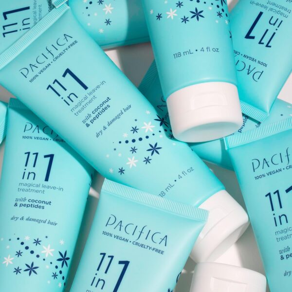 Pacifica Leave In Conditioner - 11 in 1 Magical Hair Treatment - Strengthen & Repair Damaged Hair - Deep Conditioning for Dry Hair Adds Shine & Anti-Frizz for Straight, Wavy & Curly Hair Care, Vegan