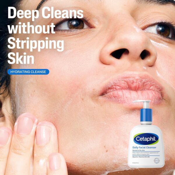 Cetaphil Winter Essentials Skin Care Set, Gentle Skin Cleansing Cloth Face Wipes 25 Count, Daily Facial Cleanser 8oz, Moisturizing Face & Body Lotion 8oz, Suitable for Sensitive Skin