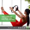 Gaiam Pilates Ring Fitness Circle - Lightweight & Durable Foam Padded Handles, Flexible Resistance Exercise Equipment for Toning Arms, Thighs/Legs & Core