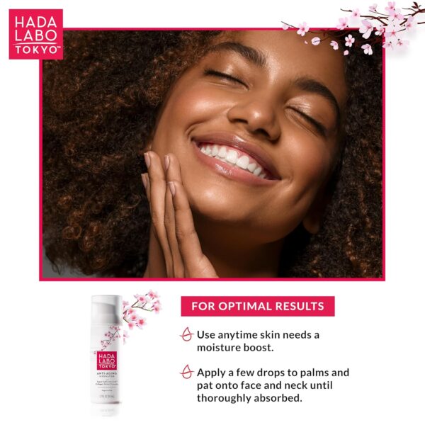 Hada Labo Tokyo Anti-Aging Hydrator Face Serum, with Super Hyaluronic Acid, Collagen & Retinol Complex to Reduce Signs of Aging, Increase Skin Elasticity & Reduce Fine Lines & Wrinkles, 1.7 fl oz