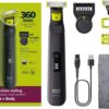 Norelco Philips OneBlade Pro 360 Face + Body, Electric Shaver, Beard Trimmer and Body Groomer, with 360 Blade Technology, 14-Length Precision Comb, Body Kit, Soft Pouch, Model QP6542/70