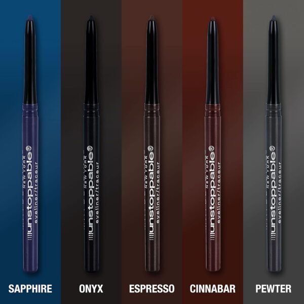 Maybelline Unstoppable Waterproof Mechanical Black Eyeliner Pencil, Easy to Apply, Smooth Glide, Up to 24 Hour Wear, Onyx