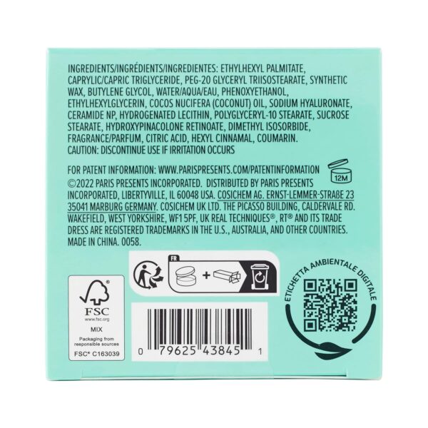 Real Techniques Real Clean Face Erase Makeup Removing Balm, Hydrating Makeup Cleansing Balm, Remove Stubborn Makeup, Hyaluronic Acid Moisturizes & Vitamin A Helps Exfoliate, 2 fl. oz Jar
