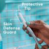 Gillette Venus Facial Razor, Exfoliating Dermaplaning Tool for Face, Replaceable Refills, Removes Fine Facial Hair, Exfoliates Dead Skin, Skin Defense Guard, Handle with 5 Blade Refills