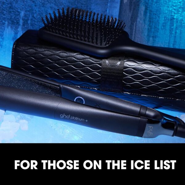 ghd Platinum+ Styler Festive Gift Set ― 1" Flat Iron Hair Straightener + All Rounder Paddle Brush + Luxury Heat-Resistant Bag | Professional Hair Styling Tool for Stronger Hair & More Shine