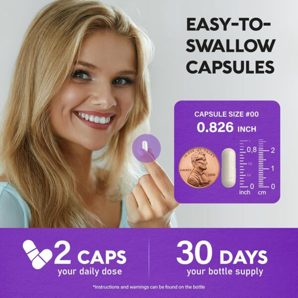 Biotin | Collagen | Keratin - Clinically Tested Supplement - Hair Growth Support, Skin & Nails - 25000 mcg Vitamins B2, B3, B6 & B7 + B1 & Hyaluronic Acid - Made in USA - Women & Men | 60 Capsules