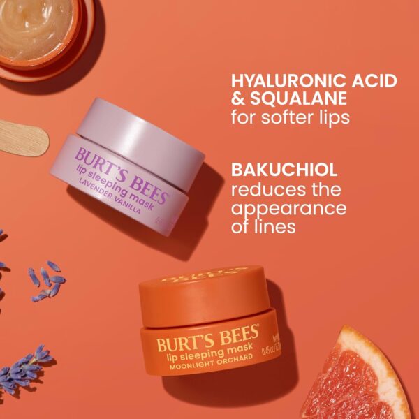 Burt’s Bees Lavender Vanilla Lip Sleeping Mask, Mothers Day Gifts, With Hyaluronic Acid and Squalane Moisturizer To Instantly Hydrate Lips, Overnight Lip Mask, Lip Treatment, 0.45 oz.