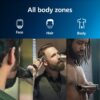 Norelco Philips Multigroom 9000 Series, All-in-One Trimmer, Beard Trimmer and Hair Clipper, 25-Piece/27-Length Men's Grooming Kit for Beard, Face, Nose, Ear and Body, Travel Kit, MG9522/50