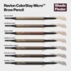 Revlon ColorStay Micro Eyebrow Pencil with Built In Spoolie Brush, Infused with Argan and Marula Oil, Waterproof, Smudgeproof, 454 Medium Brown, 0.003 oz