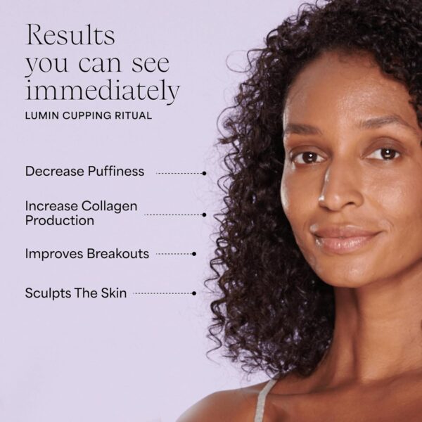 WILDLING Lumin Cupping Set I Facial Cupping Tools to Decrease Puffiness, Increase Collagen Production, Sculpt Cheeks + Chin, Detox + Clear Breakouts