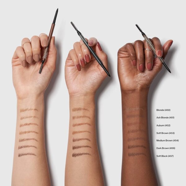 Revlon ColorStay Micro Eyebrow Pencil with Built In Spoolie Brush, Infused with Argan and Marula Oil, Waterproof, Smudgeproof, 454 Medium Brown, 0.003 oz