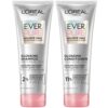 L'Oreal Paris Glossing Sulfate Free Shampoo and Conditioner Set with Glycolic Acid, Hair Care for Lasting Shine and Smoothness for Dull, Dry Hair, EverPure, 1 Kit