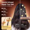 Upgraded 360° Airflow Styler Curling Iron - Keratin Hair Straightener and Curler 2 in 1, 1.5 Inch Titanium Ionic Curling Iron for Lasting Curls, 4 Temps, Dual Voltage for International Travel