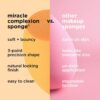 Real Techniques Miracle Complexion Sponge, Makeup Blender for Liquid and Cream Foundation, Full Coverage, Streak-Free Professional Makeup Tool, Cruelty Free, Vegan, Latex Free, 4 Count