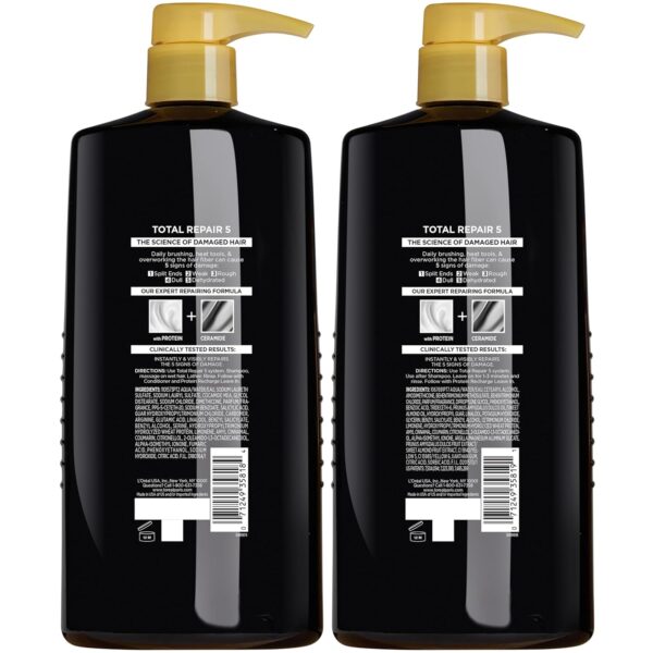 L'Oreal Paris Elvive Total Repair 5 Repairing Shampoo and Conditioner for Damaged Hair, 28 Ounce (Set of 2)