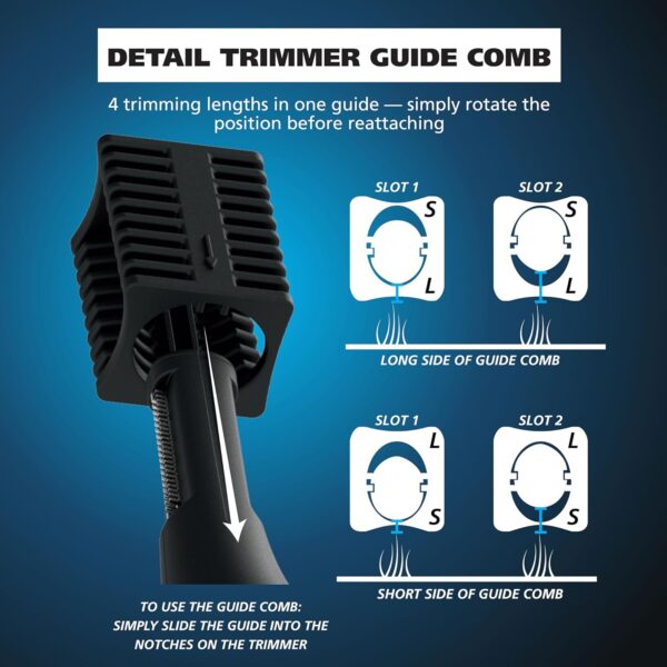 Wahl Pro Series® Rechargeable Eyebrow, Ear & Nose Hair Trimmer for Men – Painless DualTech® Eyebrow Trimmer & Facial Hair Removal Device – Model 3025656