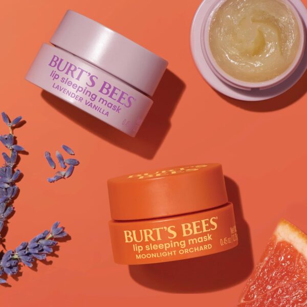 Burt’s Bees Lavender Vanilla Lip Sleeping Mask, Mothers Day Gifts, With Hyaluronic Acid and Squalane Moisturizer To Instantly Hydrate Lips, Overnight Lip Mask, Lip Treatment, 0.45 oz.