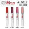 Maybelline Super Stay 24, 2-Step Liquid Lipstick Makeup, Long Lasting Highly Pigmented Color with Moisturizing Balm, Very Cranberry, Ruby Red, 1 Count