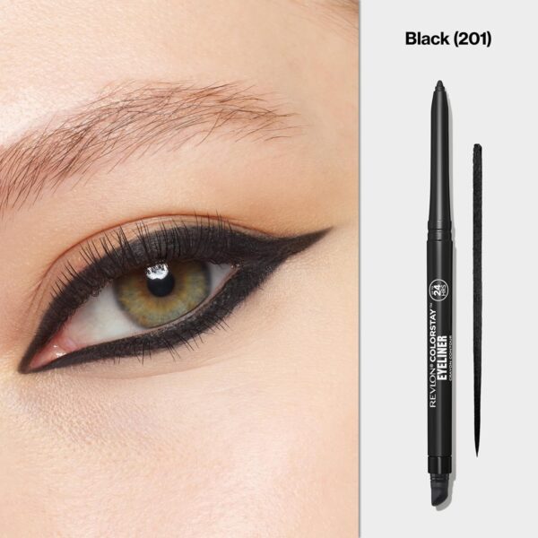 Revlon ColorStay Pencil Waterproof Eyeliner, Smudge-Proof, Eye Makeup with Built-In Sharpener, Packaging May Vary, 201 Black, 2 pack