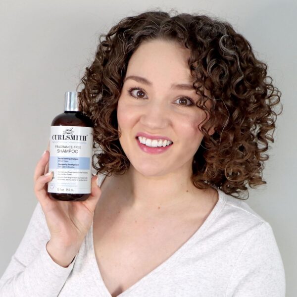 CURLSMITH Fragrance-Free Shampoo 12 oz | Gently Cleanses Hair, Leaves Curls Feeling Silky and Moisturized