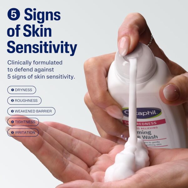 Cetaphil Redness Relieving Foaming Face Wash For Sensitive Skin, 8 Fl Oz, Gently Cleanses & Calms Sensitive Skin Without Over Drying, (Packaging May Vary)