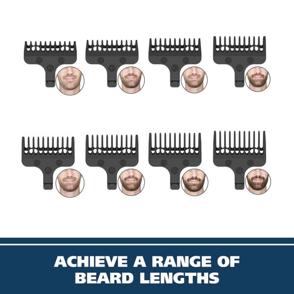Wahl Aqua Blade® Rechargeable Wet/Dry Lithium-Ion Deluxe Beard Trimmer for Men - Interchangeable Heads for Detailing, Hair, Mustache and Body Grooming - Model 9899-100