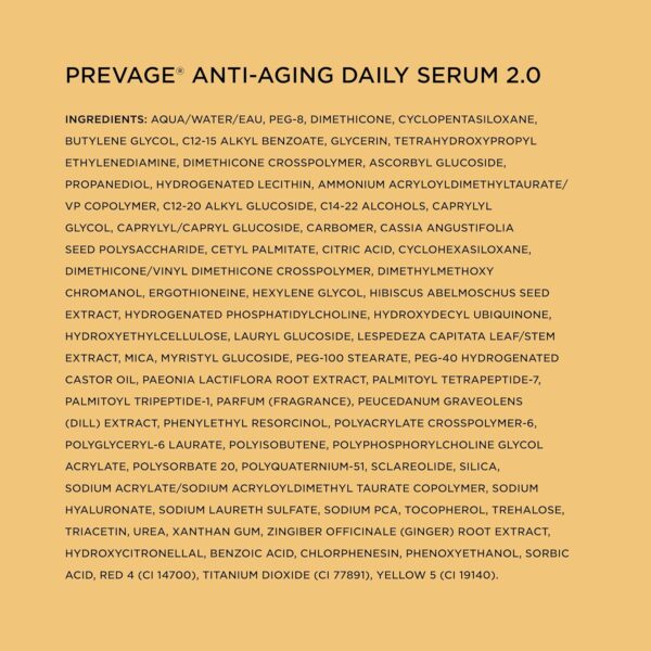 Elizabeth Arden PREVAGE Anti-Aging Face Serum 2.0 for Women, Brightening & Dark Spot Correcting Skincare, With Antioxidant Idebenone Technology