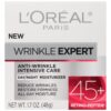 L'Oreal Paris Wrinkle Expert 45+ Anti-Aging Face Moisturizer with Retino-Peptide, Non-Greasy, Suitable for Sensitive Skin, 1.7 fl. Oz