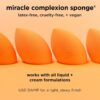 Real Techniques Miracle Complexion Sponge, Makeup Blender for Liquid and Cream Foundation, Full Coverage, Streak-Free Professional Makeup Tool, Cruelty Free, Vegan, Latex Free, 4 Count