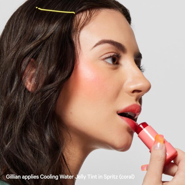 Milk Makeup Cooling Water Jelly Tint – Sheer Lip + Cheek Stain with Vegan Collagen, Seawater + Aloe – Hydrating, Long-Lasting, Buildable Lip Tint + Blush – Spritz, 0.17 oz