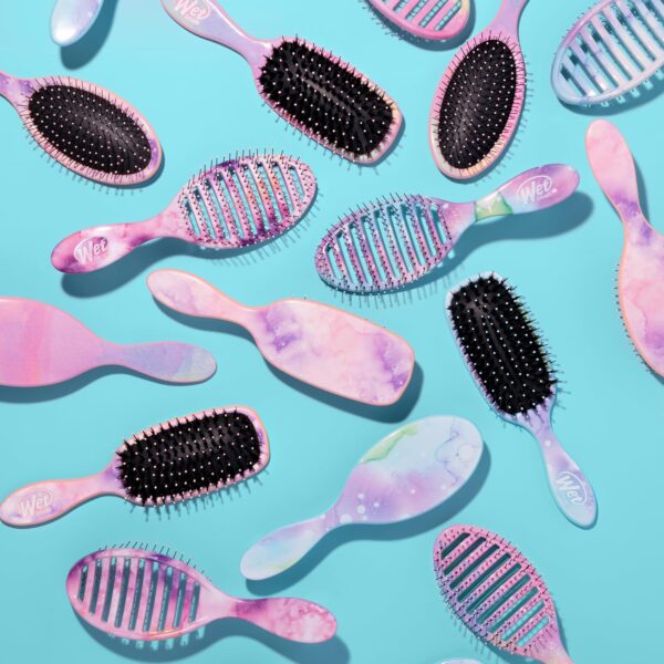 Wet Brush Speed Dry Hair Brush - Stripes (Color Wash) - Vented Design and Ultra Soft HeatFlex Bristles Are Blow Dry Safe With Ergonomic Handle Manages Tangle and Uncontrollable Hair - Pain-Free