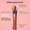 Real Techniques Brightening Concealer Makeup Brush, Viral Kitten Paw Brush Conceals Under Eyes, & Imperfections, Cover Dark Circles, For Brightener & Concealer, RT 242 Brush, Cruelty-Free, 1 Count