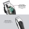 Wahl Clipper USA Deluxe Corded Chrome Pro, Complete Hair and Trimming Kit, Includes Corded Clipper, Cordless Battery Trimmer, and Styling Shears, for a Cut Every Time - Model 79524-5201M