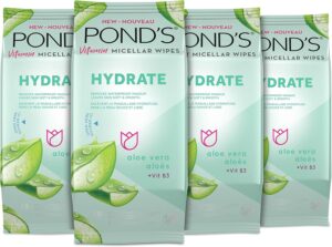 POND'S Micellar Wipes, 25 Count 4 Pack