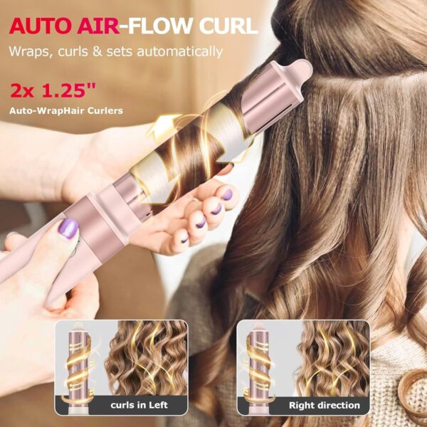 5 in 1 High-Speed Hot Air Styler - Professional Frizz-Free Hair Dryer Brush, Fast Drying Hair Dryer, No Heat Damage Air Styler Wrap - Curl, Volumize, Straighten with Travel Bag